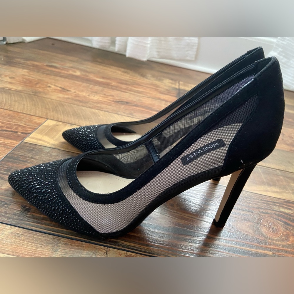 Nine West Jeweled and Mesh Stiletto heel